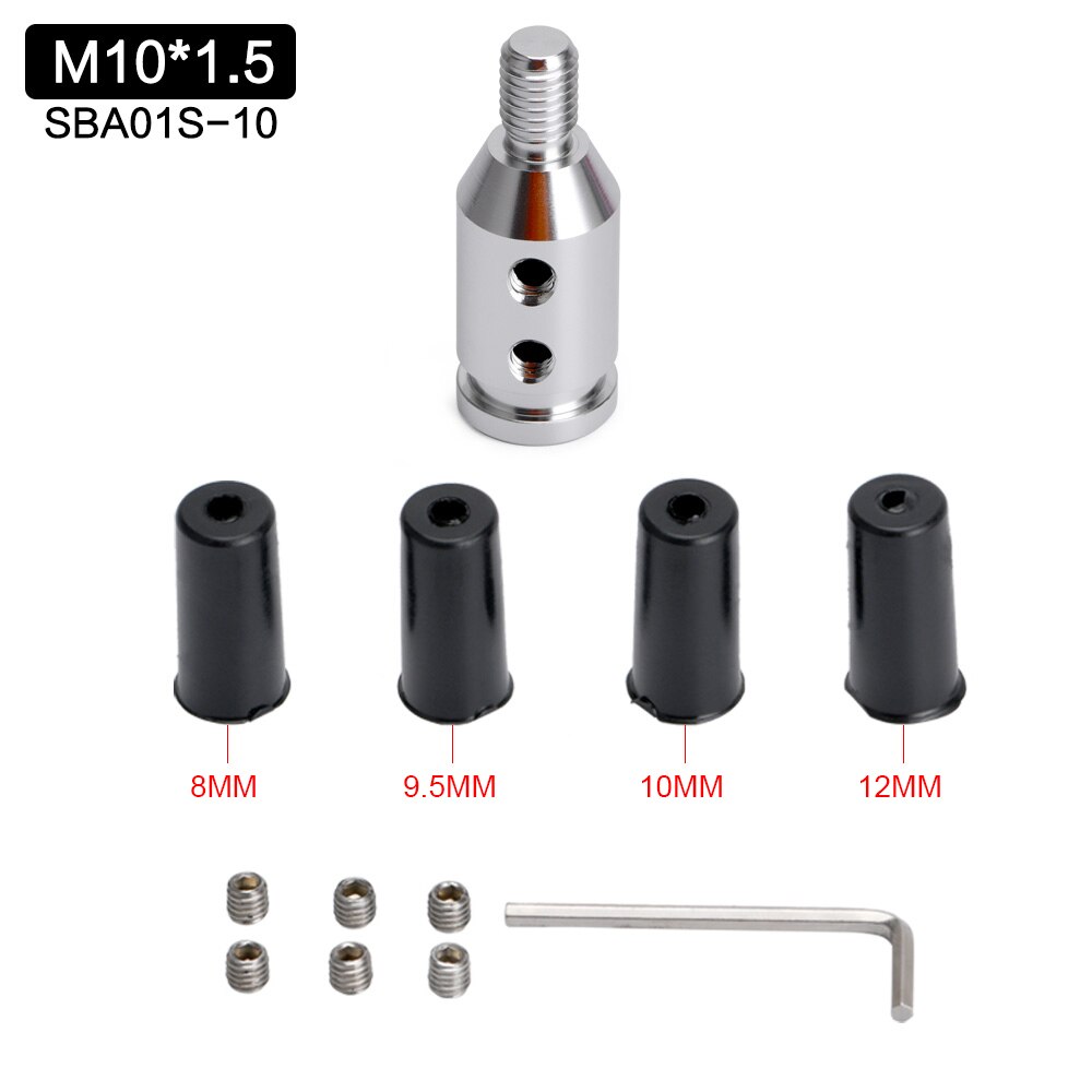 Universal Car Manual Gear Shift Knob Adapter For M10x1.5/M12x1.25 Thread Aluminum Alloy Car Accessories WLR-SBA01: M10x1.5 Silver