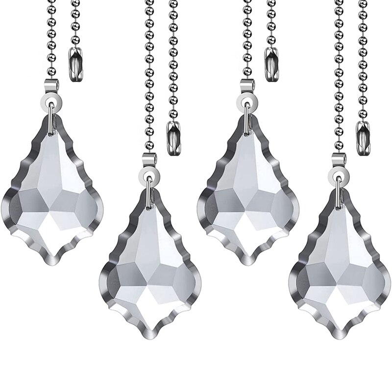 4PCS Ceiling Fan Pull Chains, Premium Crystal Fan Pull Chain, Pull Chain Extension: Default Title