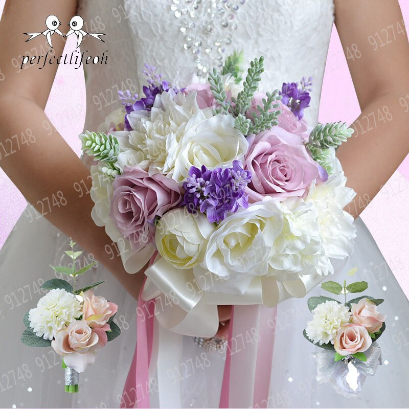 Perfectlifeoh Bbridal Bouquet Wedding Flowers Brid Vicedeal