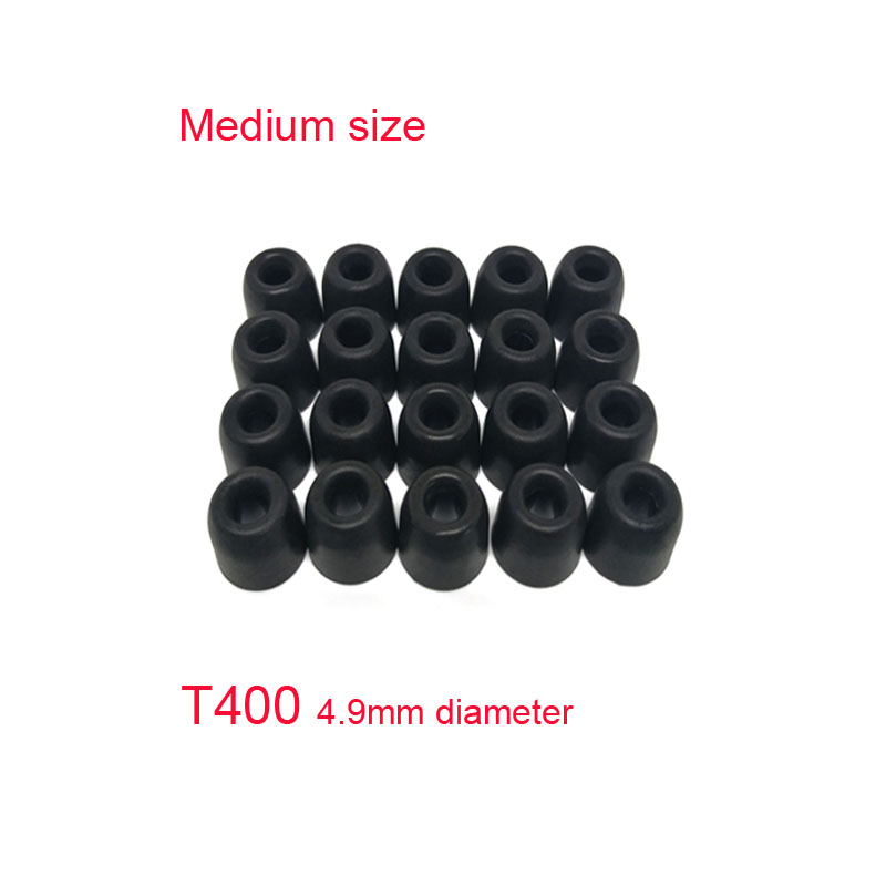 ANJIRUI-almohadillas de espuma para los oídos, 10 pares, T500(L, M, S), calibre de 4,9mm, para auriculares internos, esponja para puntas de 4,9mm-6,0mm: T400 ( M ) black