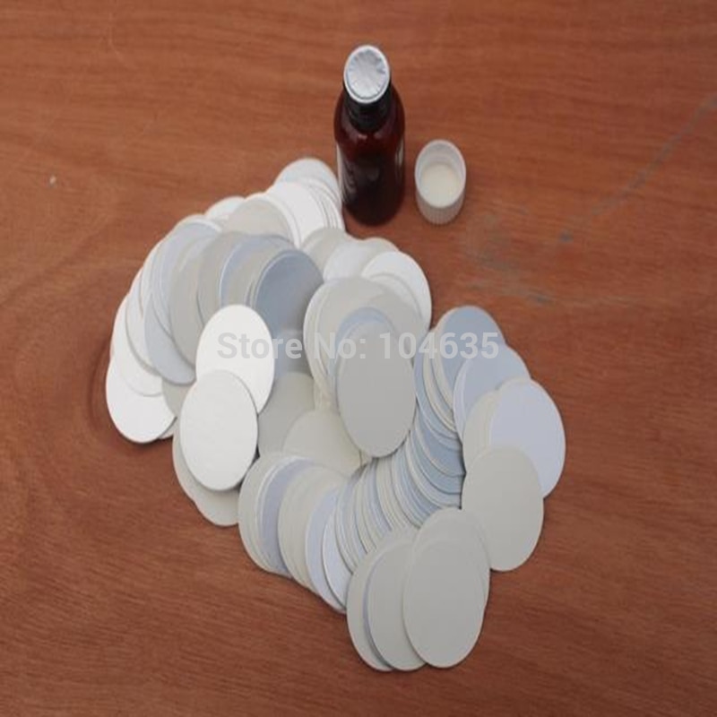 1000 pièces en plastique bouteille verre bouteille utiliser induction étanchéité feuilles par joint thermique cosmétique bouteille accessoires