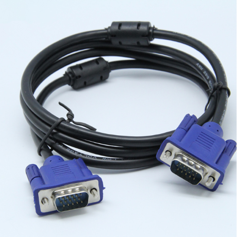 1.5m vga till vga-kabel 15 -stifts hane till hane förlängningskonverteringskontakt för datorskärm projektor pc tv-adapter