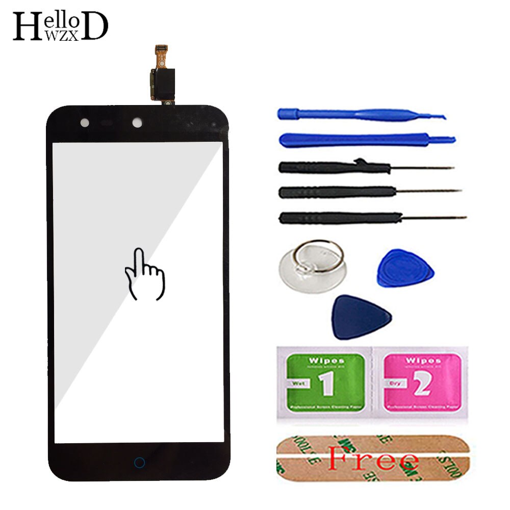 5.0'' Touch Screen Glass For ZTE Blade X5 / Blade D3 T630 Front Touch Screen Glass Digitizer Panel Lens Sensor Tools Adhesive