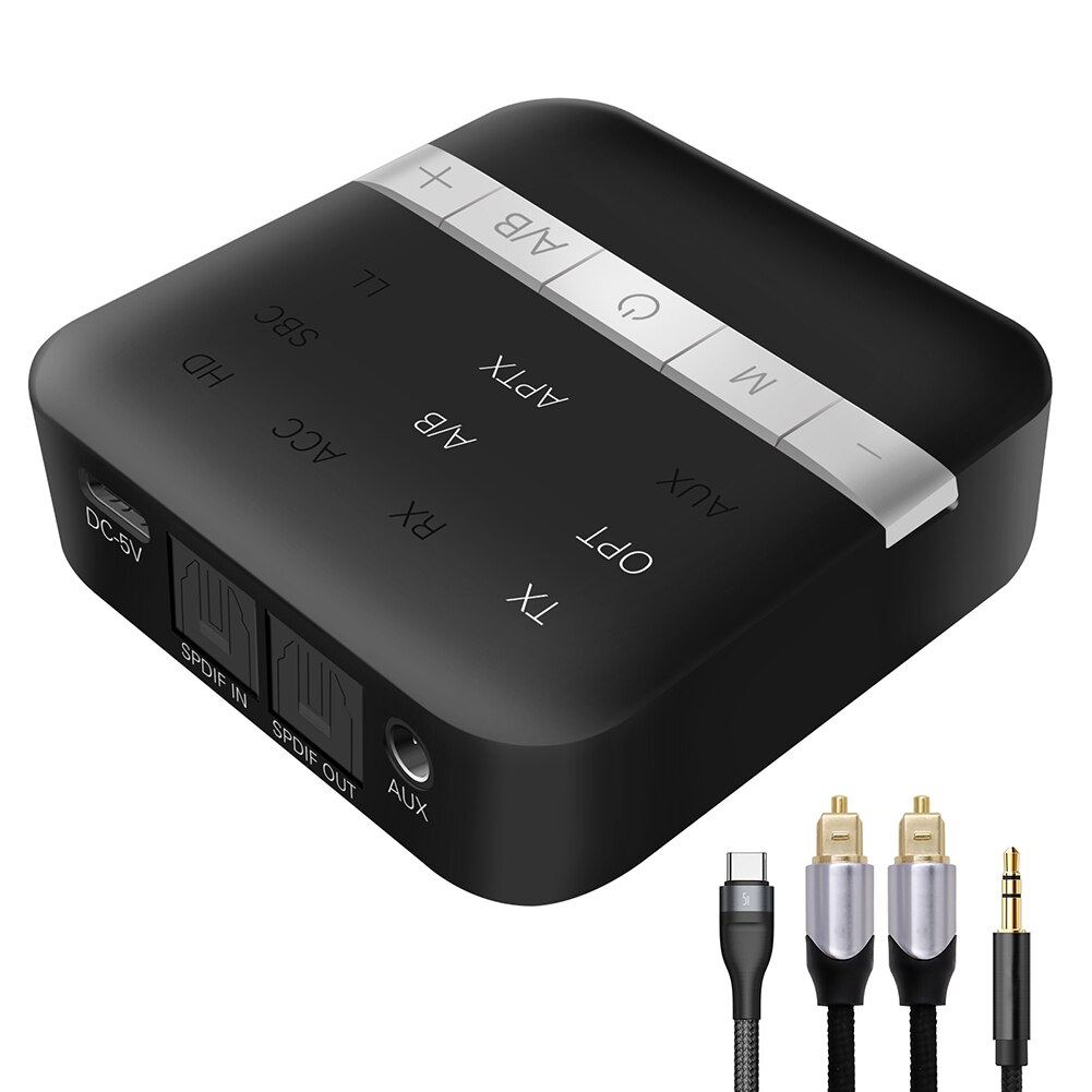 Bluetooth 5.0 Audio-ontvanger Zender Digitale Optische Toslink 3.5Mm Aux Wireless Audio Adapter Voor Tv Stereo-installatie