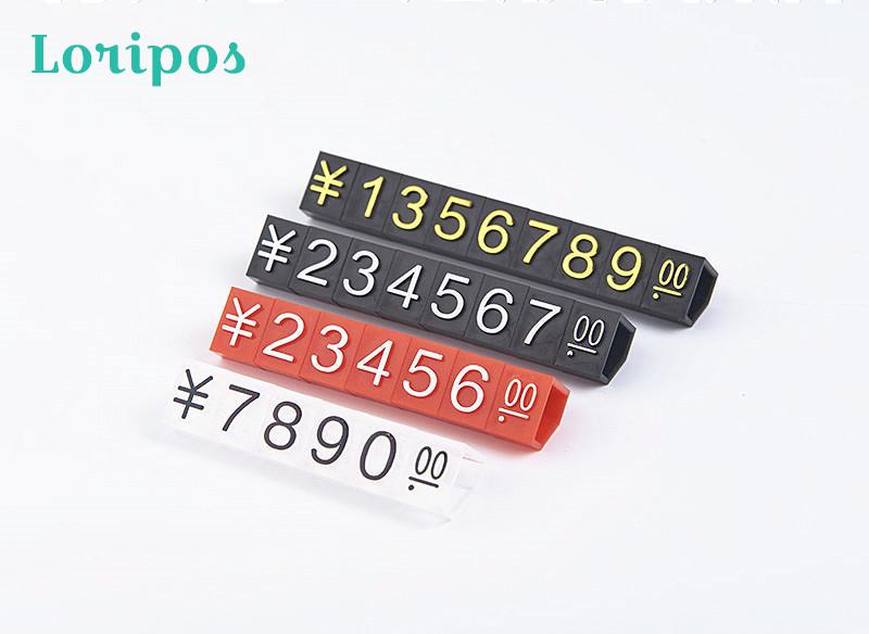 Commodity Price Label Marker Handicraft Porcelain Pentagon Price Block Label Number Jewelry Price Tag Brick Cube Sign Block