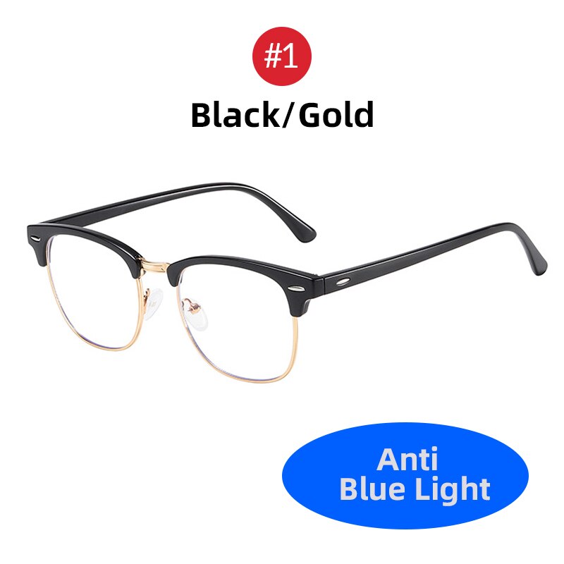 Gafas clásicas con montura transparente para hombre y mujer, lentes de bloqueo de luz azul sin montura, cuadradas, antirayos azules, para ordenador y videojuegos, 2025: Multicolor