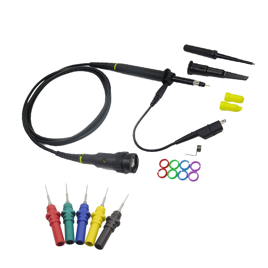 5pcs Automotive Test Probe Oscilloscope Accessory Pin+Oscilloscope Probe, 200 MHz, Oscilloscope Clip Probes with Accessory Kit