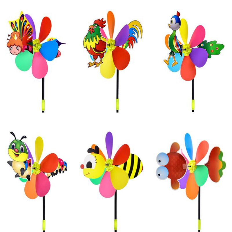 21Inch Kleurrijke Plastic Windmolen Speelgoed Pinwheel Zelf-assemblage Windmolen Huis Tuin Yard Decor Outdoor Kinderen Speelgoed
