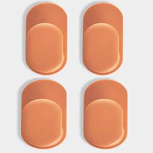 Youpin quange kraftig selvklæbende krog j krog strømstativ vægopbevaringskrog strømstik stikdåseholder: 4 stk orange