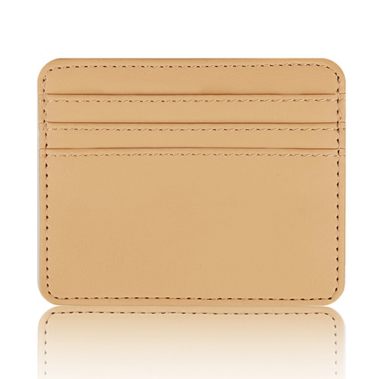 Classic Custom Letters Slim Wallet Personaliseren Initialen Mini Pu Leather Credit Card Houder Logo Diy Vrouwen Mannen Kaarthouder: Goud