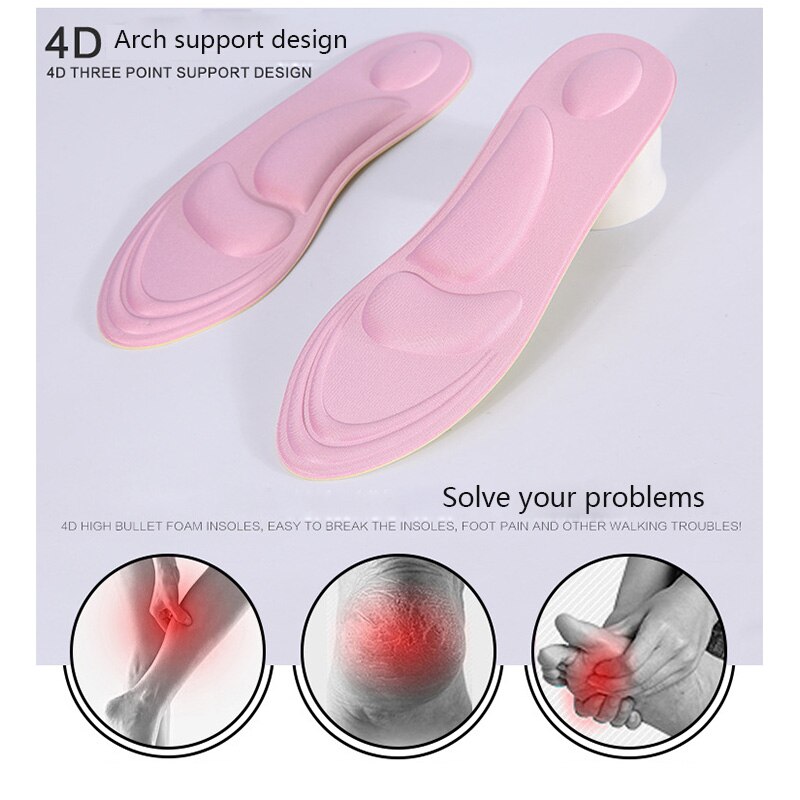 NANCY TINO 4D Sport Memory Foam Orthotics Inlegzolen voor Flat Foot Arch Ondersteuning Orthopedische Inlegzolen voor schoenen Vrouw Inlegzolen