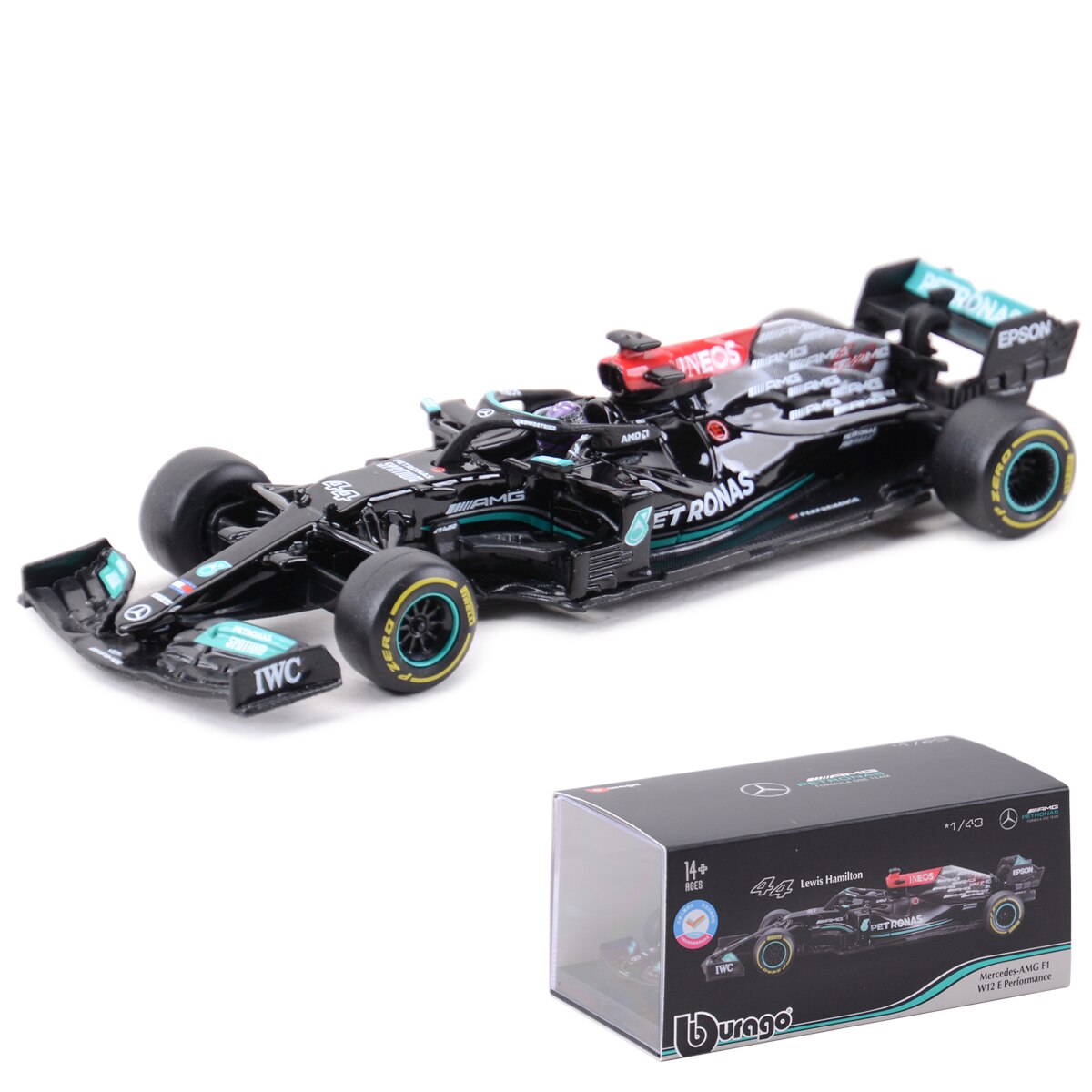 Bburago 1:43 RB15 RB16B #33 F1 Formula Car Static Die Cast Vehicles Collectible Model Racing Car Toys: 2021 W12 44