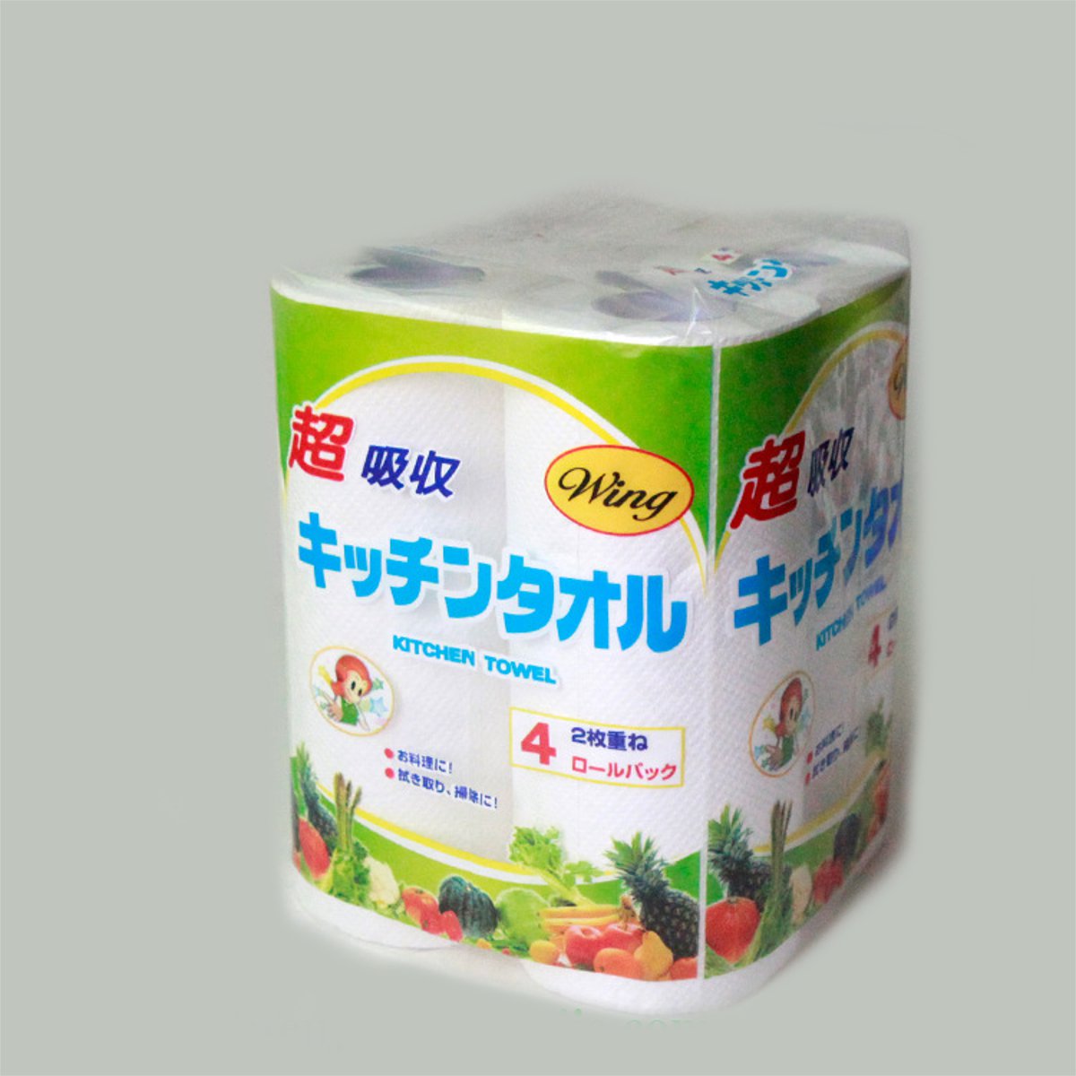 4 Rolls Disposable Kitchen Paper Towel Rolls Pack Bathroom Restroom Toilet Paper Tissue Set Cleaning Tools Paper Towels White