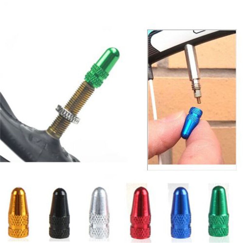 Rueda con llanta para bicicleta de montaña Fixie, tapas de válvula de aire, cubierta antipolvo, 5 llanta Presta