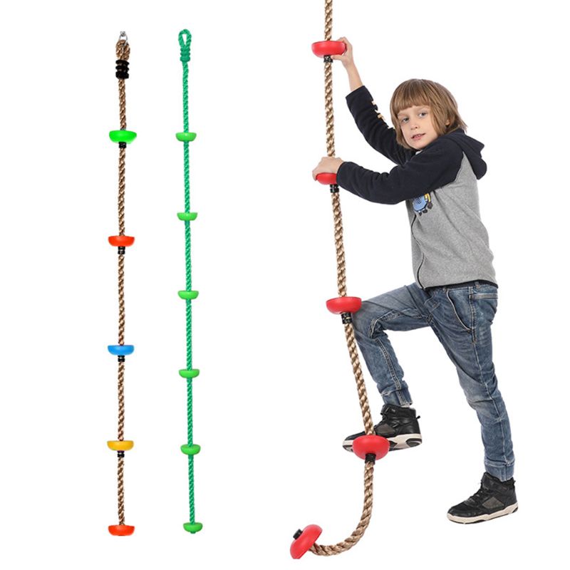 Jungle Gym Climbing Rope with Platforms and Disc S... – Vicedeal