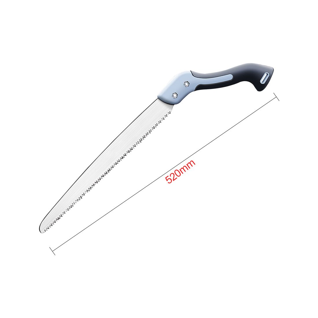 Folding Cutting Hand Tools Mini Saw With TPR Handle Collapsible Miter Saw For Garden Woodworking Pruning Saw With Hard Teeth: 520MM Straight saw