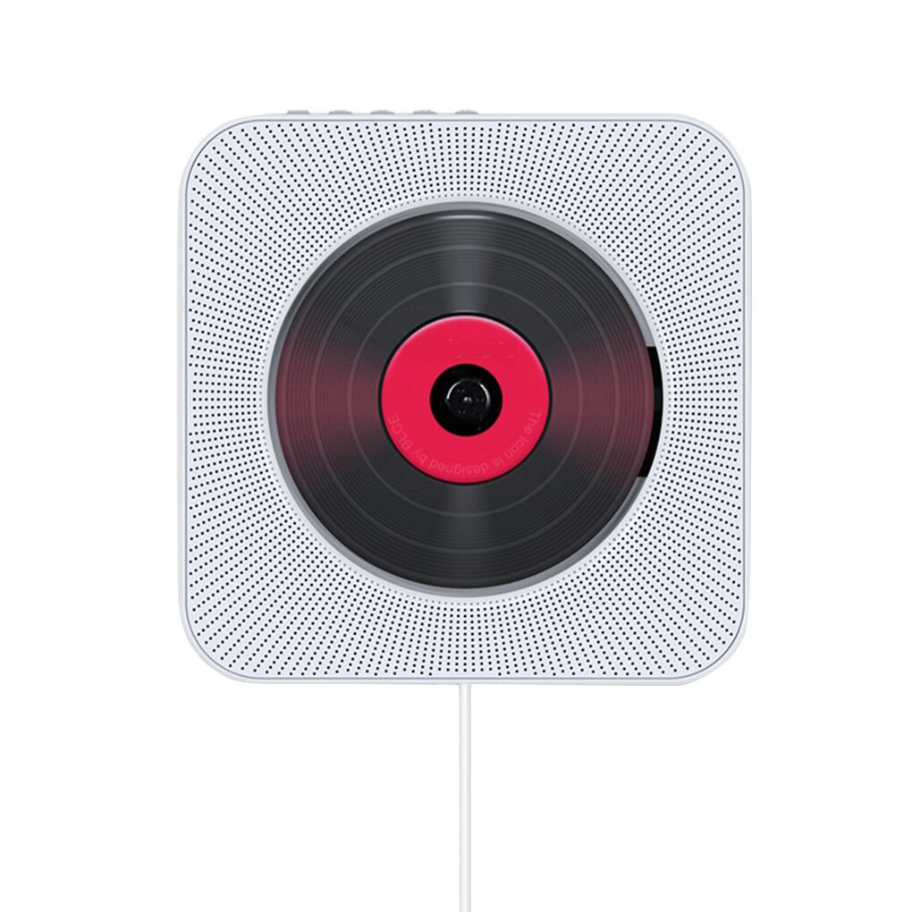 Wall Mounted CD Player Surround Sound FM Radio Bluetooth USB MP3 Disk Portable Music Player Remote Control Stereo Speaker: NO.1 US Plug