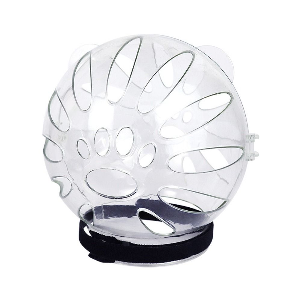 Masque muselière respirant et robuste, couvre-tête de chat, capuche spatiale, casque de protection pour chaton en forme de boule, Anti-morsure, fournitures de toilettage pour animaux de compagnie: Black