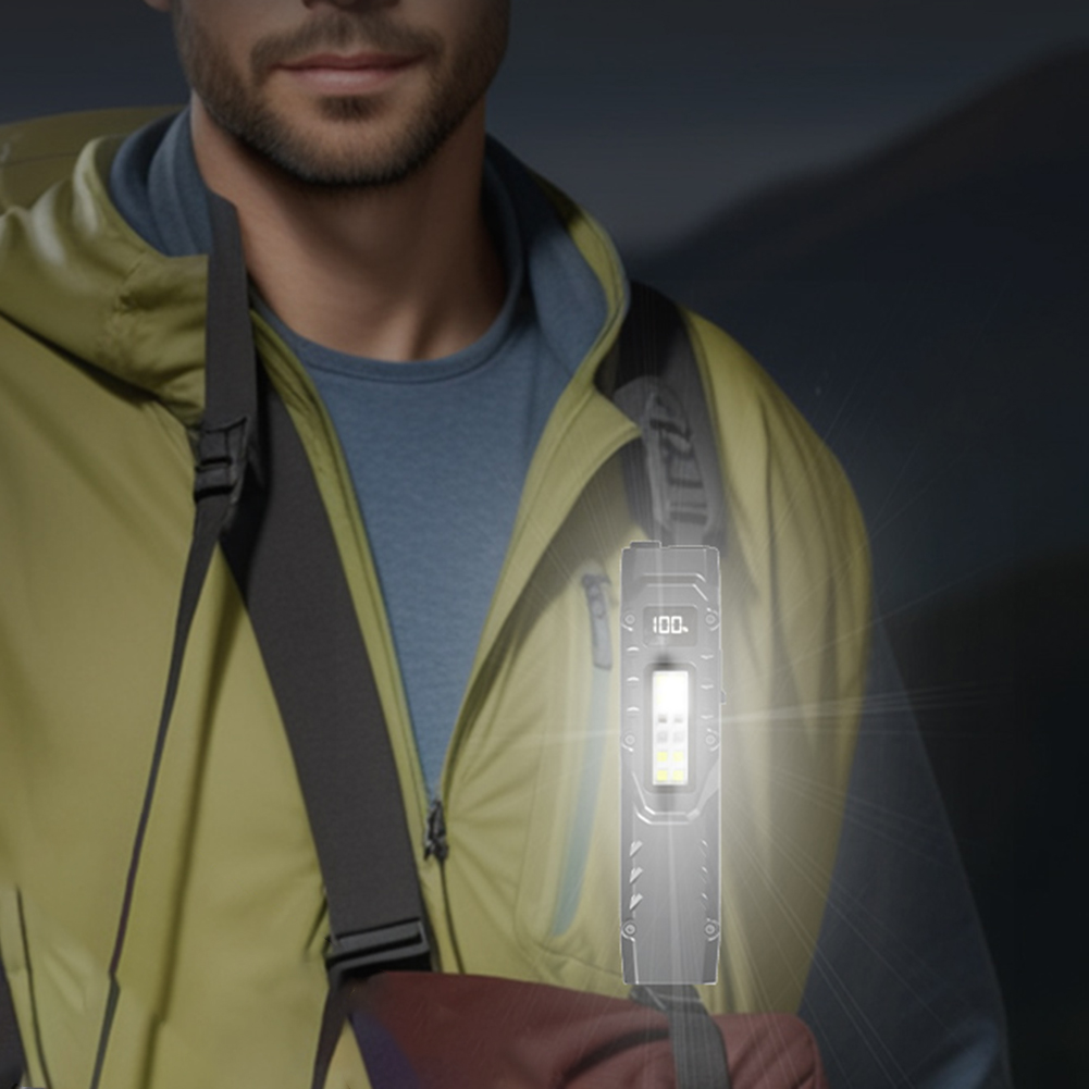 Ultraslanke zaklamp LED-superheldere zaklamp 1000 mAh Mini-kampeerlamp Noodverlichting voor buiten wandelen met penclip