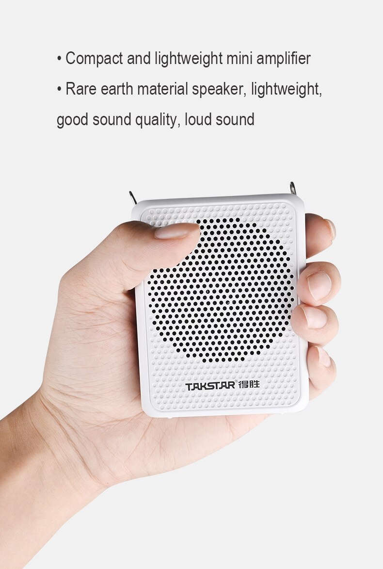 TAKSTAR E126A E126A amplificatore portatile cablato AUX altoparlante Mini amplificatore compatto e leggero per insegnamento, guida turistica