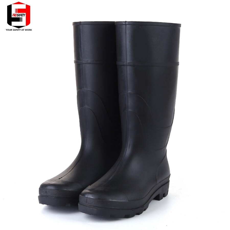 PRO SAFETY Food Industry Working Boots Ladies Horse Rubber Riding Boot Rain Boots & Mining gumboots Non-Slip PVC Black