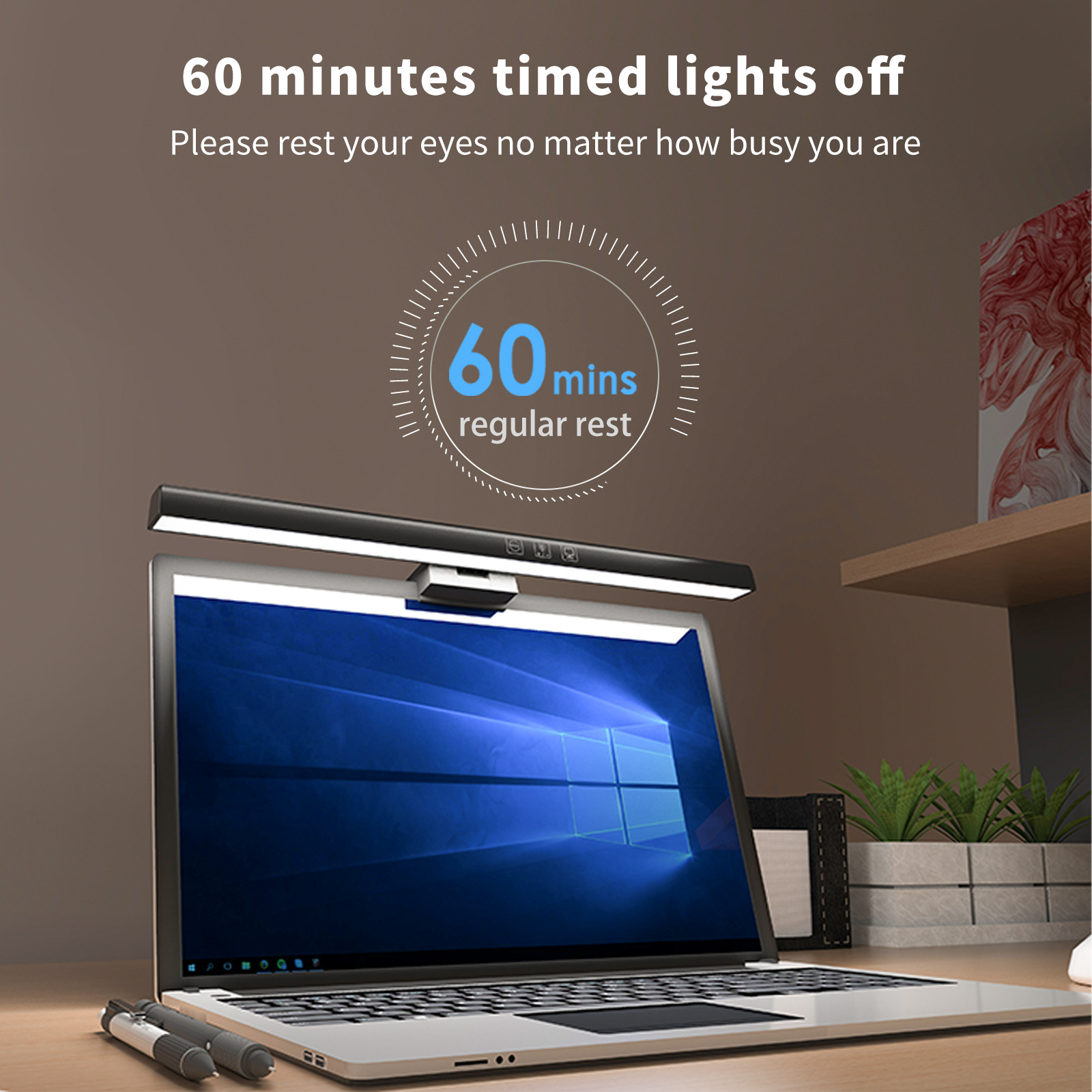300/500mm led computer bureau schermbalk lamp traploos dimmen usb oplaadbare lamp leeslamp draagbare high touch lamp