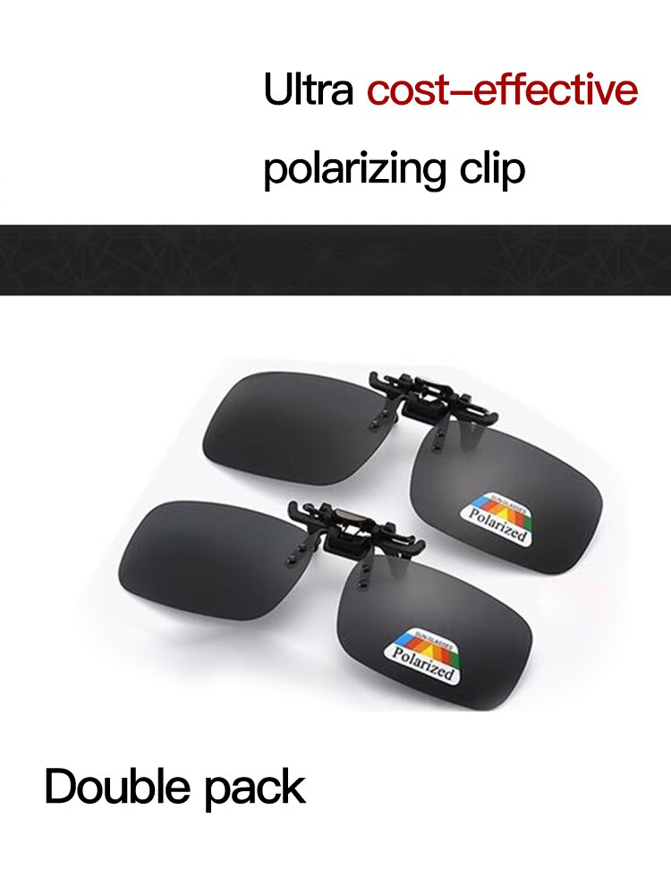 Zonnebril Clip Twee Kleine Clip Gepolariseerde Zonnebril Clip Lichtgewicht Bijziendheid Glazen Spiegel Clip Zonnebril Heren