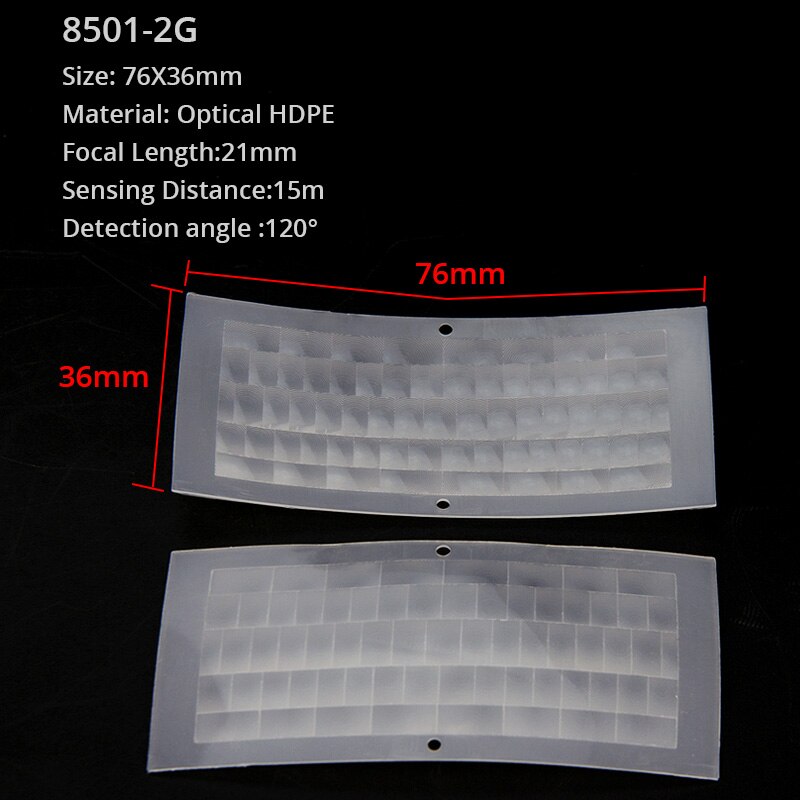 10PCS Optical PIR HDPE Human body Infrared Induction Fresnel Lens Focal Length Far Sensing Distance: 8501-2G