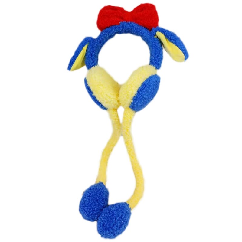 Fleece Ear Muffs Moving Rabbit Ears Earmuff Bunny Ear Muffs Jumping Rabbit Ear Hat Bow Knot Headband With Moving Ears