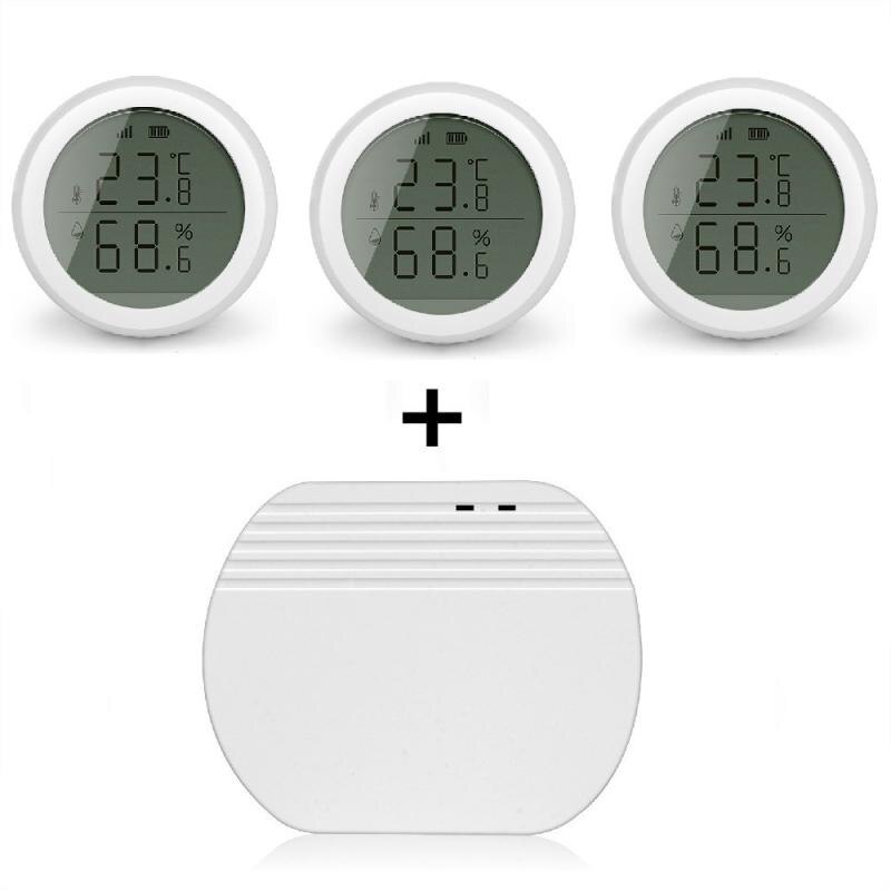 Ewelink Zigbee Temperatuur En Vochtigheid Sensor Met Lcd-scherm Smart Hygrometer Thermometer App Controle Werkt Met Zigbee Hub