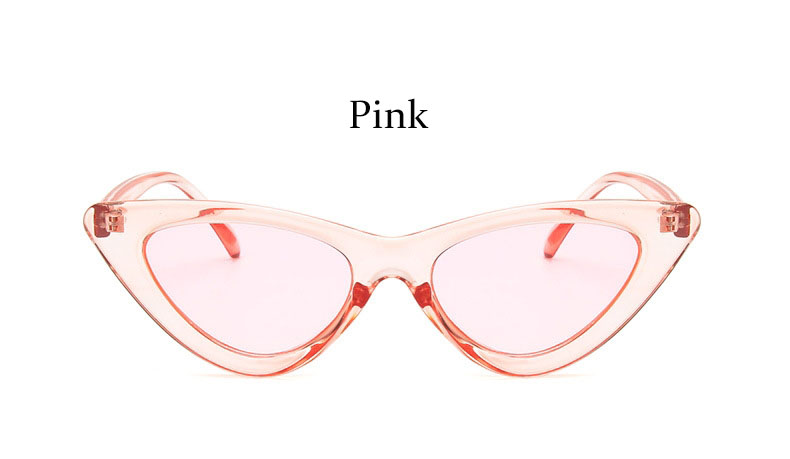 Cat Eye Sunglasses Women Vintage small glasses woman mirror Sunglasses Female Brand Retro: Pink