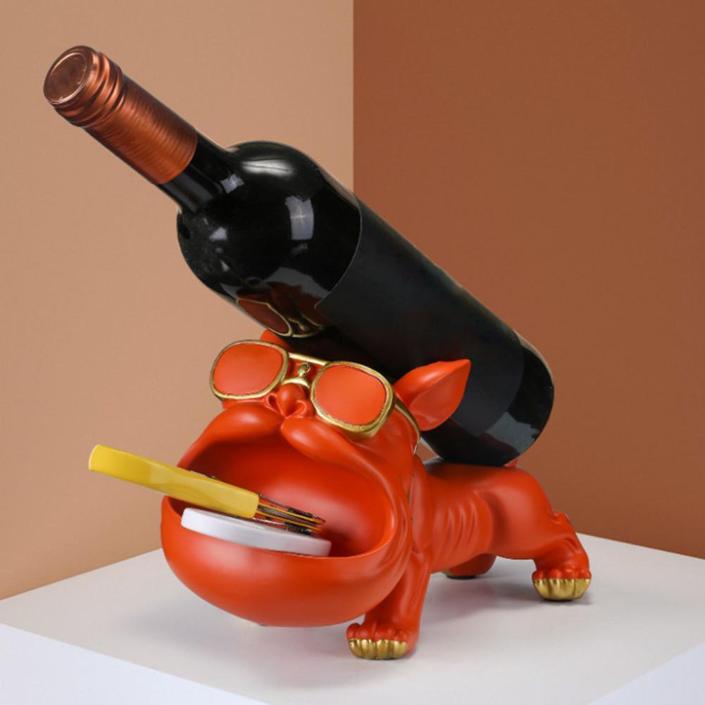 Porte-bouteilles de vin multi-usage, support de Whisky, modèle de chien ou de chat , organisateur d'articles divers, décoration de la maison
