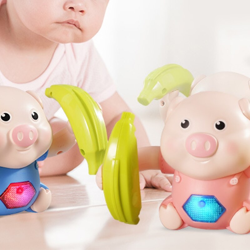 Electric Rolling Induction Learn to Talk Cute Pig Toy Voice Control Tumbling