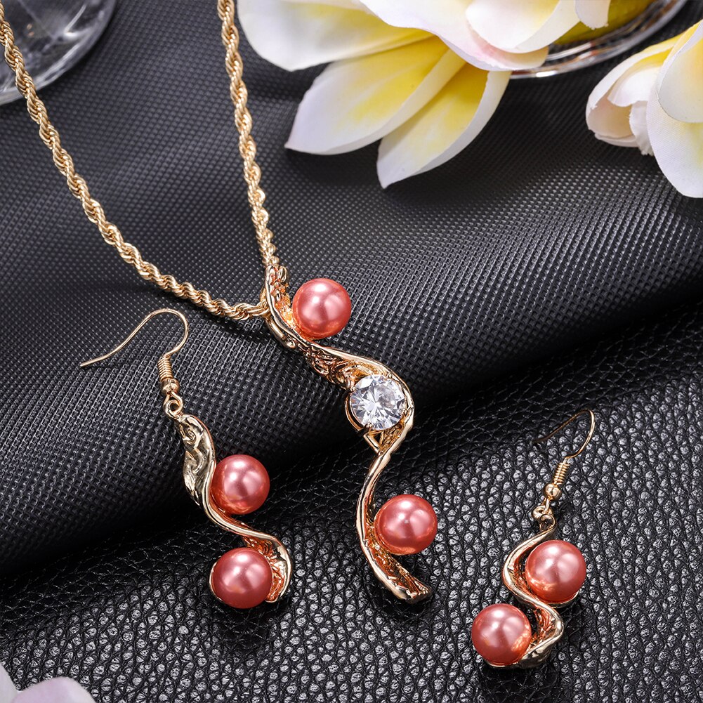 Cring Coco Female Samoan Necklace Set Woman 2 Pieces Polynesian Earrings Sets 2022 Trend Wedding Accessories Jewelry Sets: ZH0756GODPK