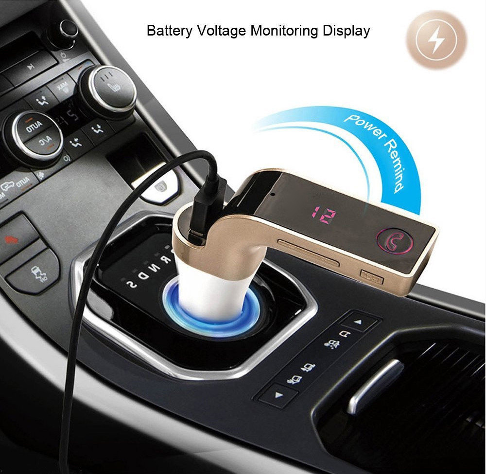 G7 Bluetooth Car Kit Handsfree FM Transmitter Radio MP3 Player USB Charger & AUX