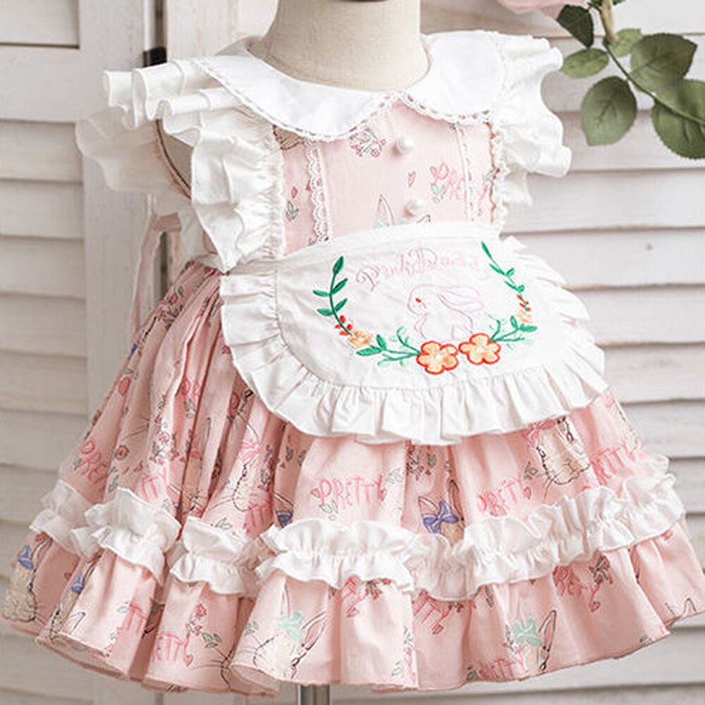 Patrón de costura para vestido de bebé Lolita para niños, Mini Plantilla de dibujo de corte de papel Kraft DIY, falda de tela para niñas: 73cm