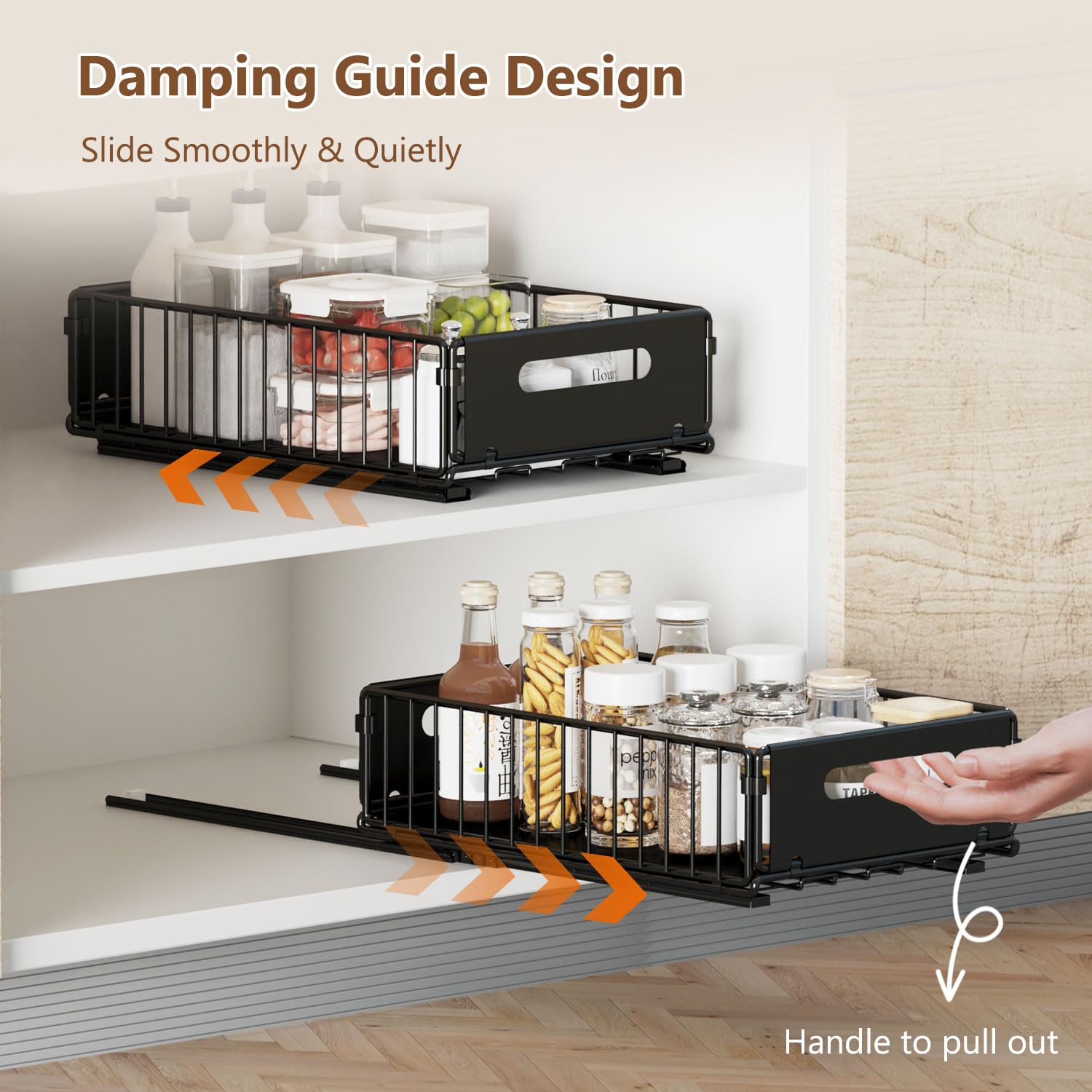 Küche Lagerung Gestell Herausziehen Schrank Organizer Rutsche Schublade Ablage Gewürz Flasche Gewürz Lagerung Gestell Küche Organizer