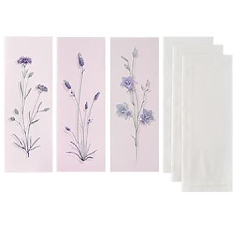 Flower Pattern Letter Pad Envelopes Set 3Pcs Envelope + 3 Sheets Paper Letter Message Greeting Card Paper Letter Stationary: 4