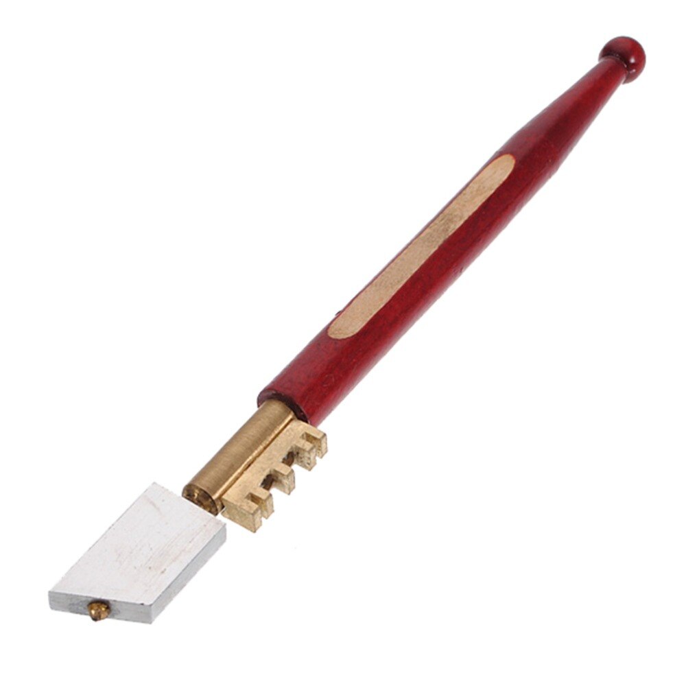 17.5Mm Draagbare Glassnijder Professionele Diamond Getipt Glassnijder Potlood Vensterglas Craft Cutting Mes Houten Handvat Tool