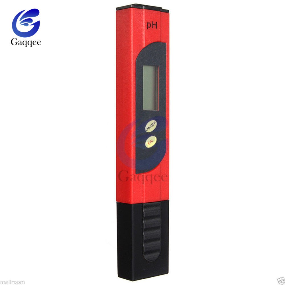 Tragbare Digitale PH-Meter 0,00-14,0 PH Tester TDS & EC-Meter Thermometer 0-9999uns/cm 0-9999ppm 0,1- 80,0 grad 3 in 1 Wasser Monitor: PH rot Fall