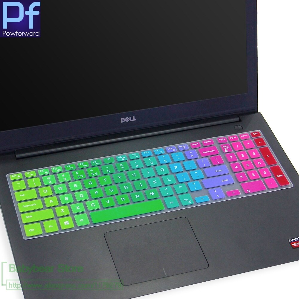 Silikonowa klawiatura do laptopa obudowa ochronna do Dell Latitude 15 3500 3550 3560 3570 3580 3590 15.6&quot;: rainbow