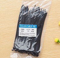 100Pcs Self-Locking Plastic Cable Wire Loop Zip Ties Network Nylon Cord Strap Organizer Winding Holder 2.5X100mm: 2.5x150mm