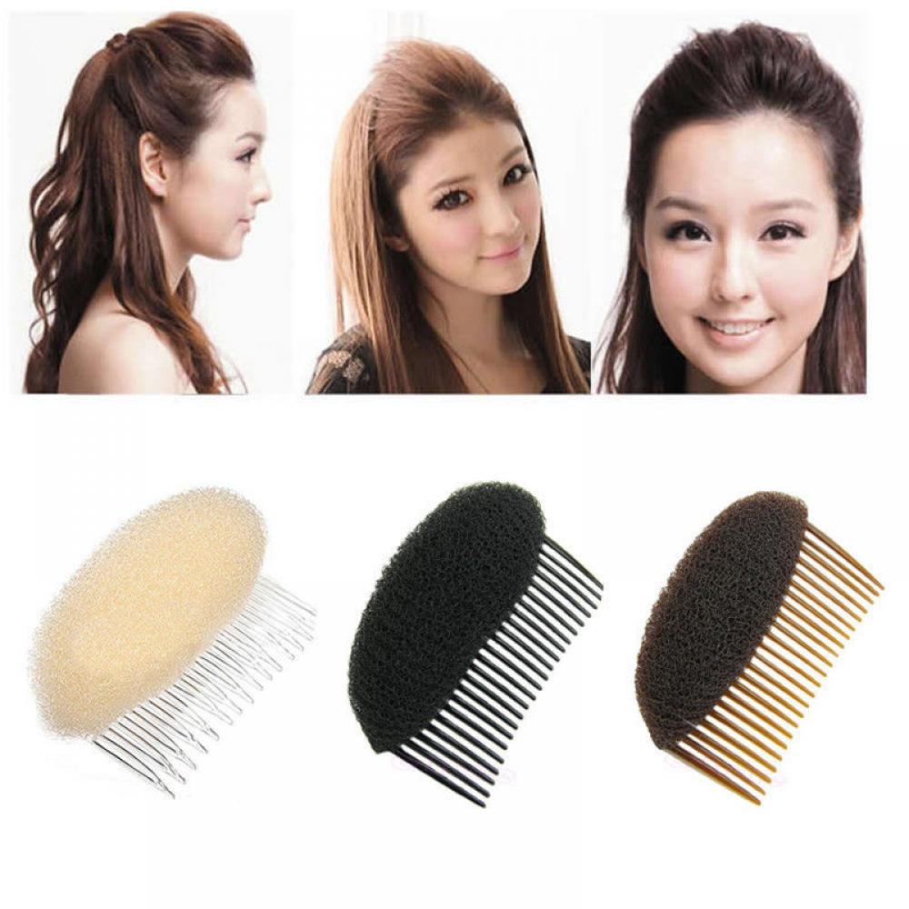 1pc Hair Styler Volume Bouffant Beehive Shaper Roller Bumpits Bump Foam On Clear Comb Xmas Accessories