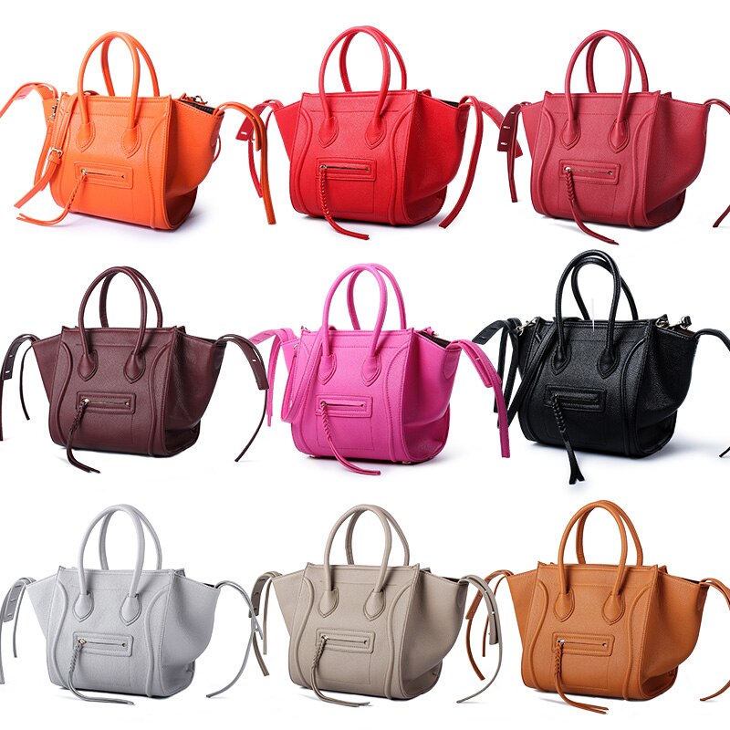 Bolso trapecio de alas de estilo a la , bolso de mujer de gran capacidad, bolso sonriente de superior