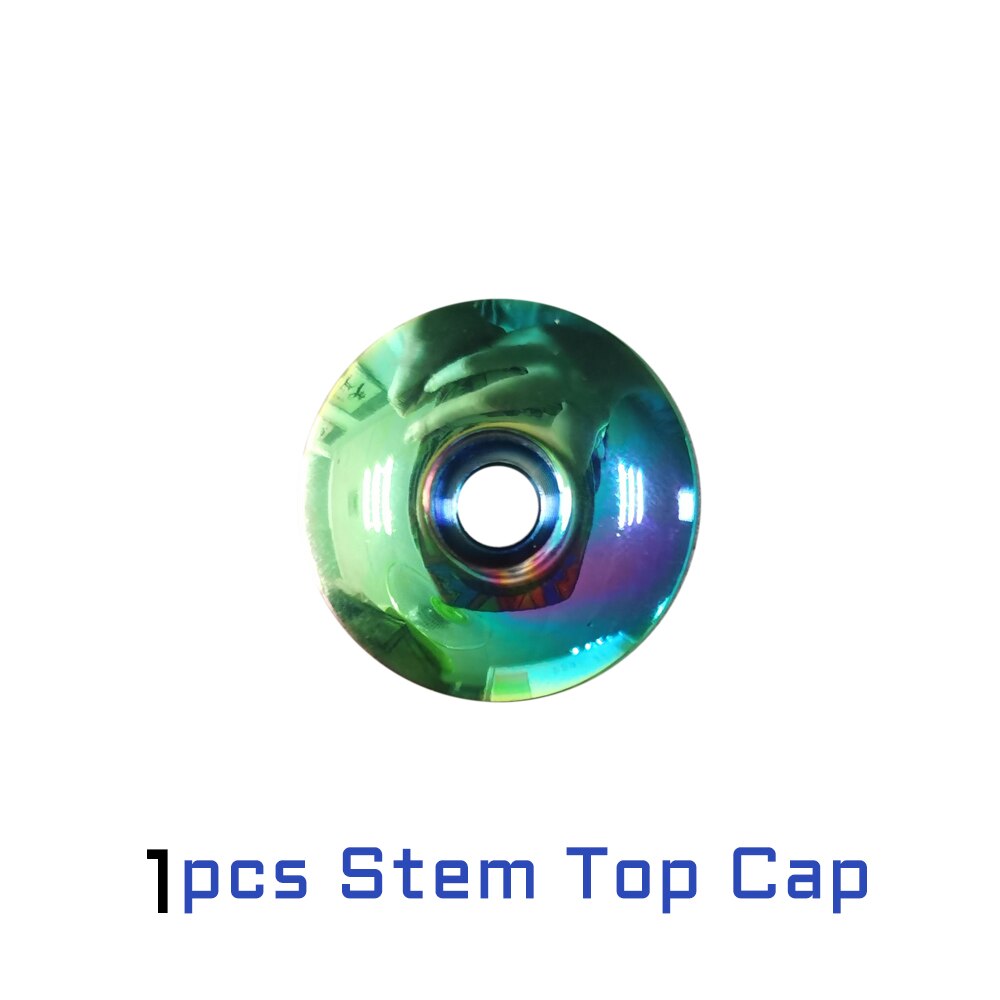 Potencia de 7 grados para bicicleta de montaña, 45mm, 31,8, piezas coloridas para manillar: 1pcs Stem Top Cap