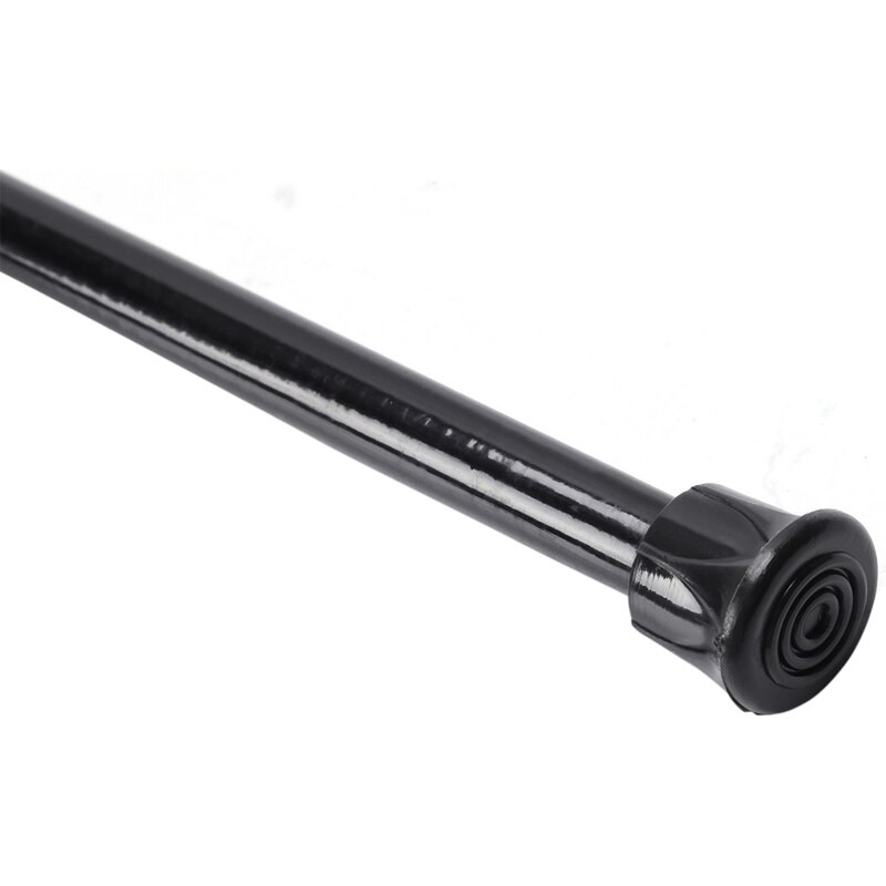 4X Extendable Telescopic Spring Loaded Net Voile Tension Curtain Rail Pole Rods,70-120cm,Black