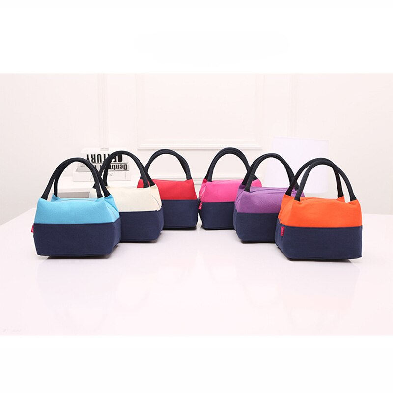 Canvas Lunch Tassen Voor Vrouwen Mode Draagbare Thermische Geïsoleerde Lunchbox Tas Tote Bolsa Comida Lunch Tas Voor Kinderen school