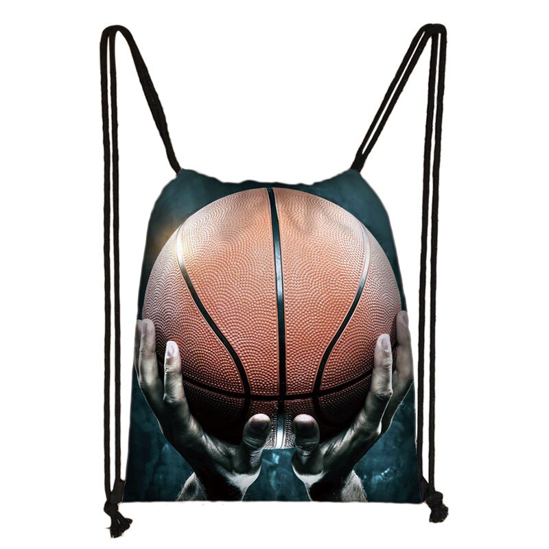 Basketbally Druck Rucksack Frauen Männer Rucksack Jungen Mädchen Lagerung Taschen für Reise weicher Ball Kordelzug Schuhe Halfter Buch Tasche: skdbasket01cw