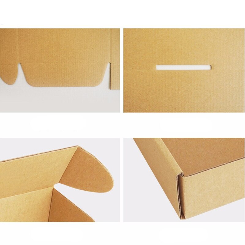 10Pcs Brown Corrugated Box Very Hard Box Mailers Small Jewelry Packaging Courier Boxes Phone Case Express Box Package