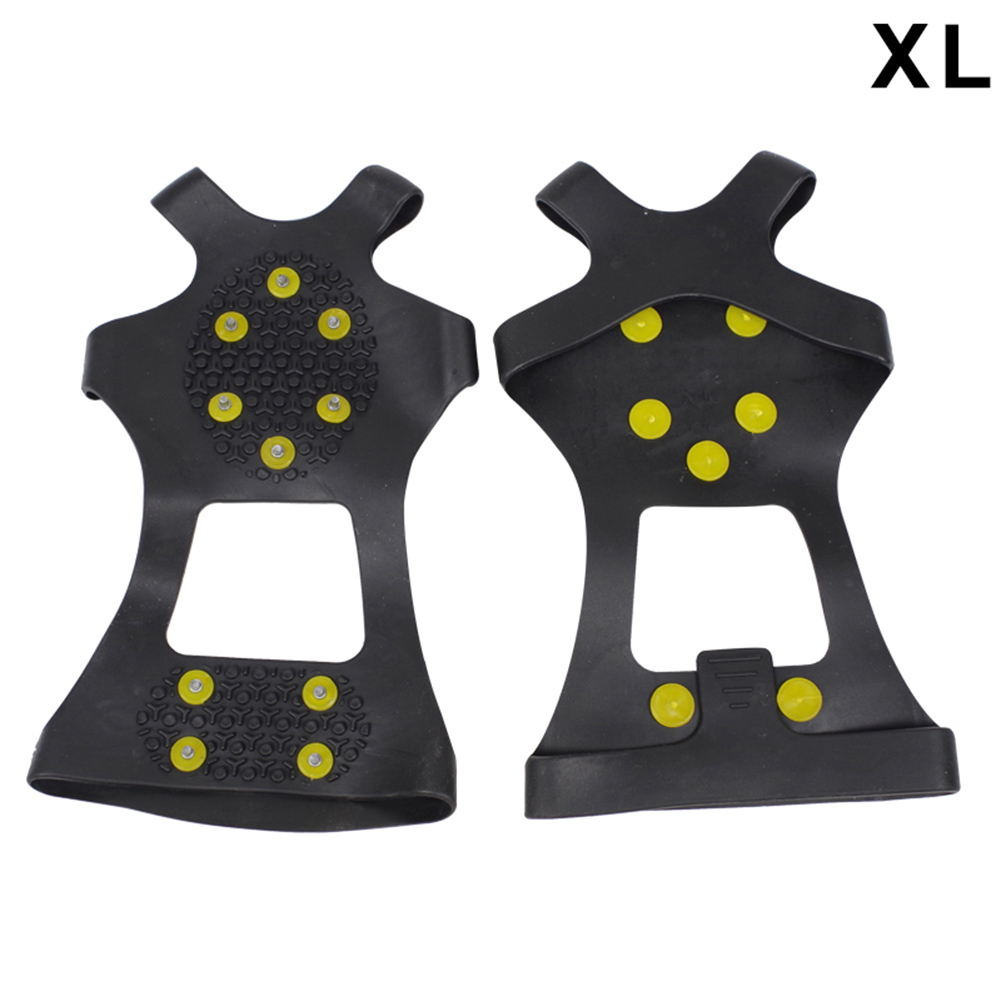 1 Paire Glace Neige Taquet Sur Chaussure Botte Picots En Caoutchouc Anti-dérapant Crampons Crampons Extensibles Chaussures 19ing: Size XL